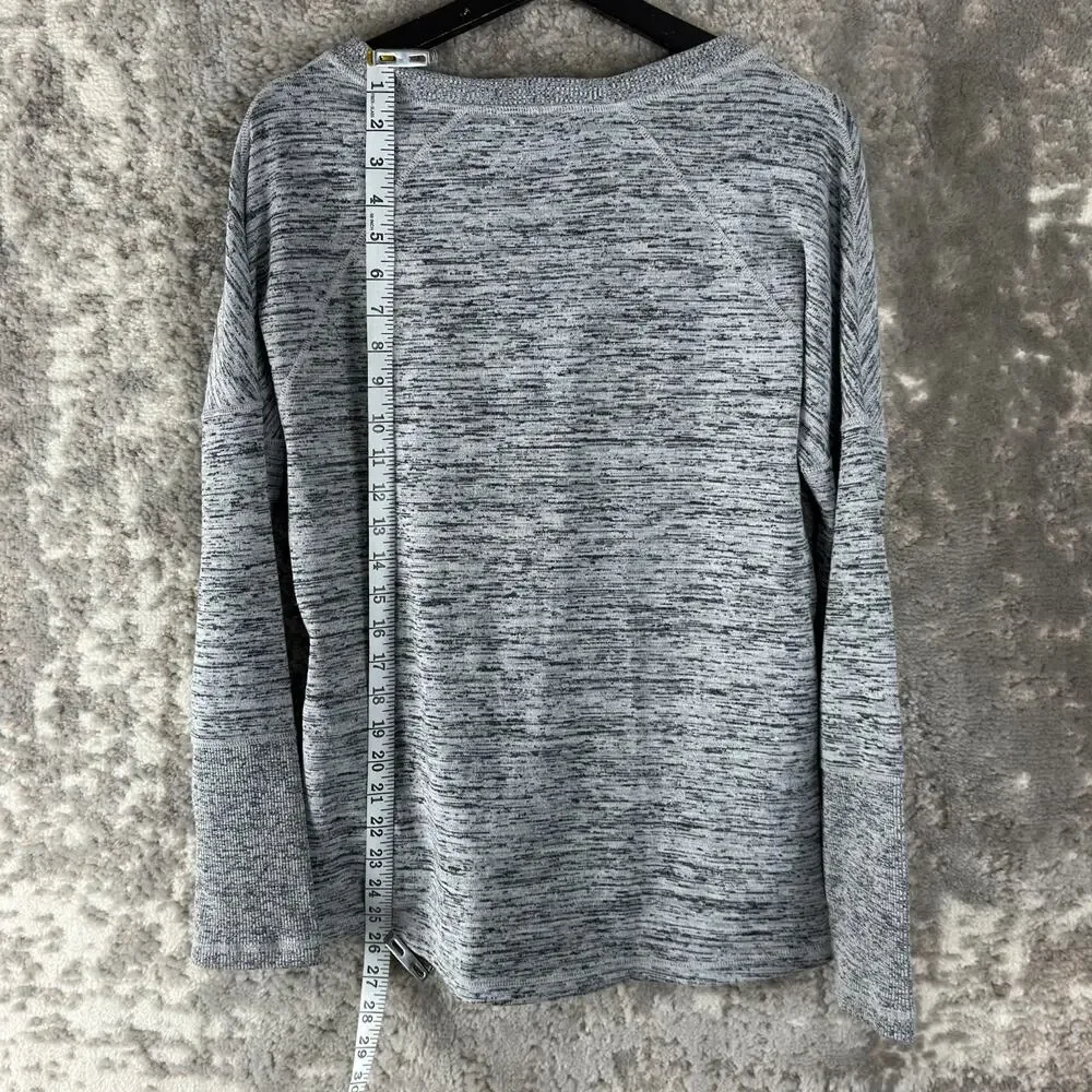 Athleta Size S Stretch Casual Outdoor‎ Sweater Heather Gray Long Sleeve Pullover